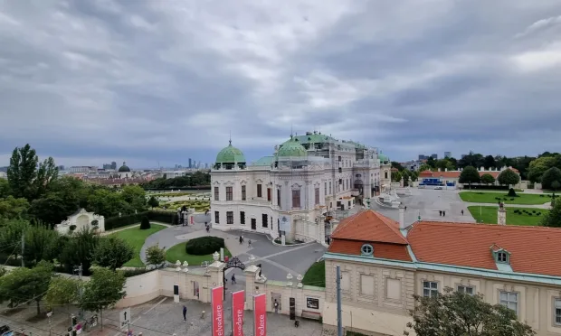 Blick aufs Schloß Belvedere