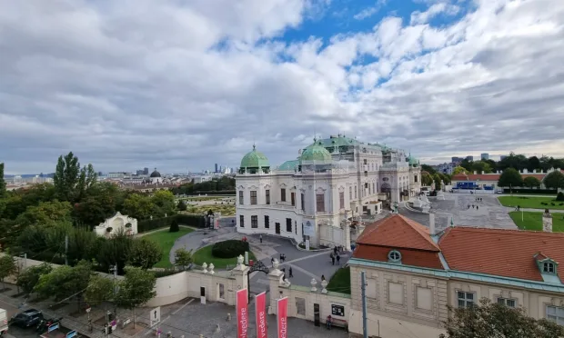 Blick aufs Schloss Belvedere