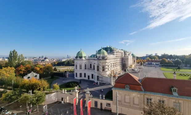 Blick aufs Schloss Belvedere