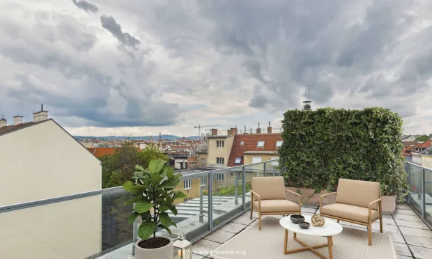 11 Minuten vom Schottentor - Dachgeschoss-Maisonette mit 28 m² Terrasse & Parkplatz in 1170 Wien