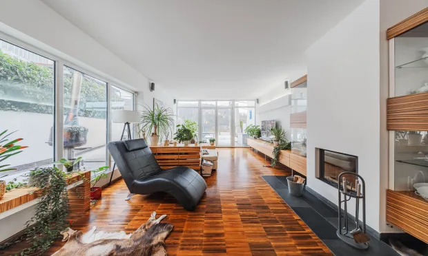 Doppelhaus mit Terrasse und Garten