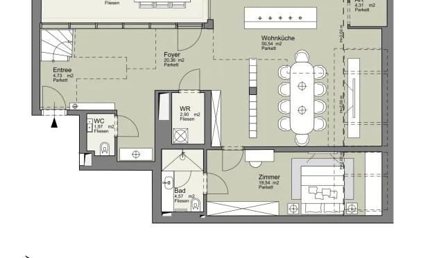 Thumbnail: Exquisites Penthouse mit Dachterrasse in bester Citylage