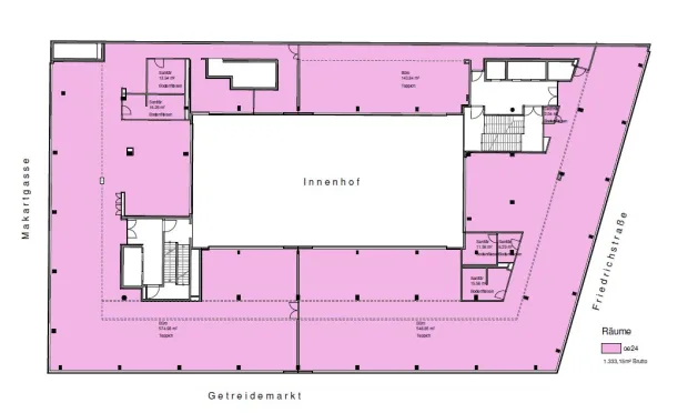 Thumbnail: Akademiehof - Bürohaus bei der Secession