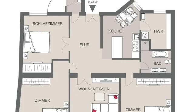 Thumbnail: Peaceful apartement in a traditional building near Theresianum school