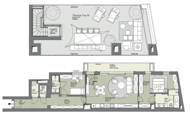 Thumbnail: Apartment mit Dachterrasse in bester Innenstadtlage