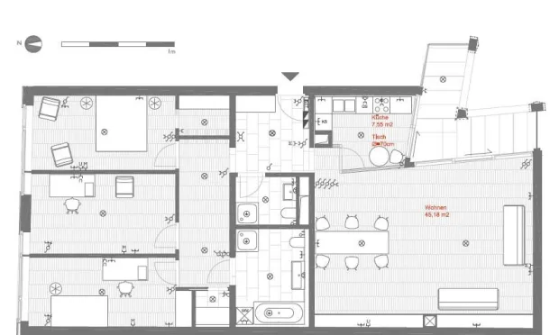 Thumbnail: TOP Neubauwohnung, 3 Schlafzimmer und Loggia - Garage verfügbar - mitten im 7. Bezirk!