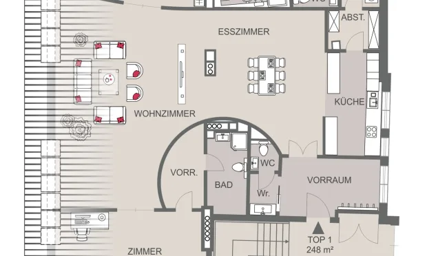 Thumbnail: Dachgeschosswohnung in 1A Citylage
