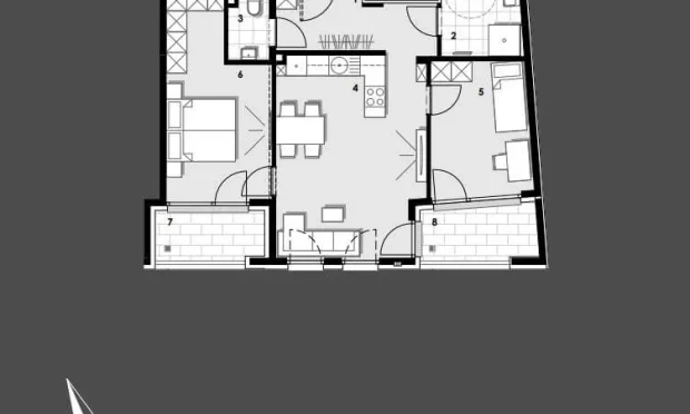 Thumbnail: 3-Zimmer Erstbezug mit vielsteitig nutzbarem Grundriss