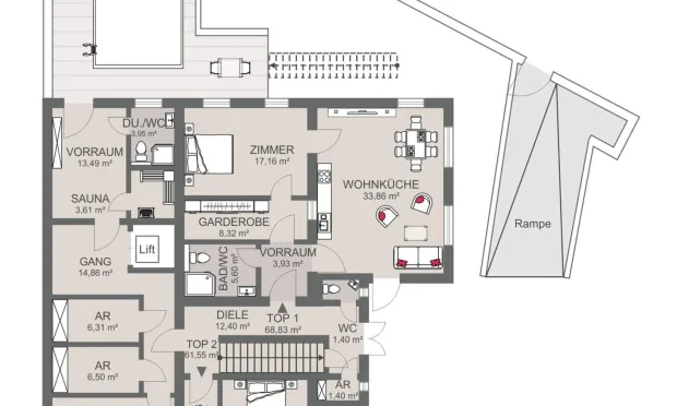 Thumbnail: Perfekte Kombination aus Wohnen & Arbeiten