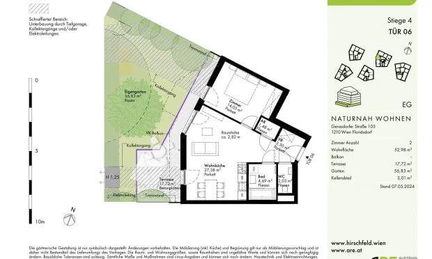 Thumbnail: „Das Hirschfeld“ Erstbezüge mit Außenflächen- Jetzt NEU Stiege 4