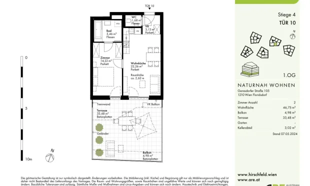 Thumbnail: Neubau-Erstbezug mit großzügigen Außenflächen im Grünen