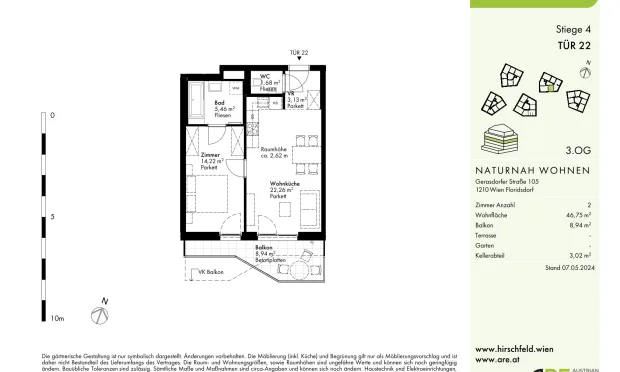 Thumbnail: Neubau-Erstbezug mit großzügigen Außenflächen im Grünen