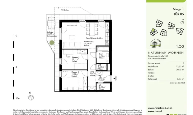 Thumbnail: „Das Hirschfeld“ Erstbezüge mit Außenflächen-nachhaltiges Wohnen am Rande der Stadt!