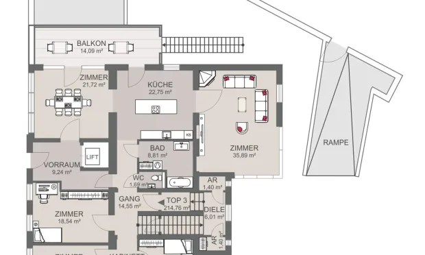 Thumbnail: Perfekte Kombination aus Wohnen & Arbeiten