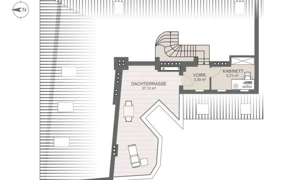 Thumbnail: 4-room apartment on the top floor with green views