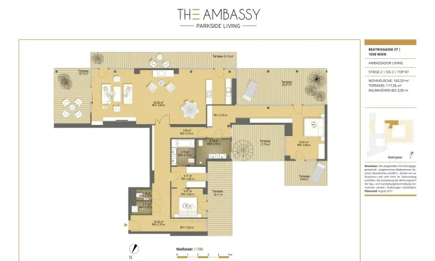 Thumbnail: Penthouse mit über 170 m² Terrassenfläche