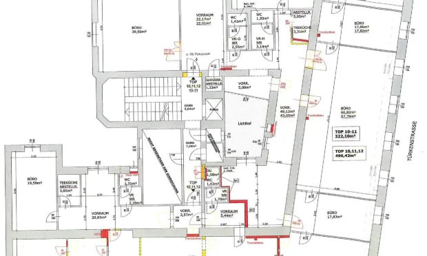 Thumbnail: Repräsentative Bürofläche mit Votivkirchenblick