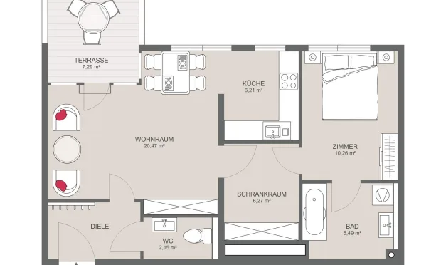 Thumbnail: Apartment with terrace in a quiet, green Neustift location