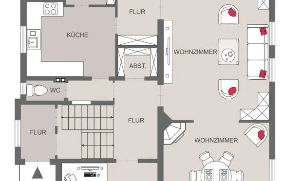 Thumbnail: Mitten im Cottage - Villa mit großem Garten