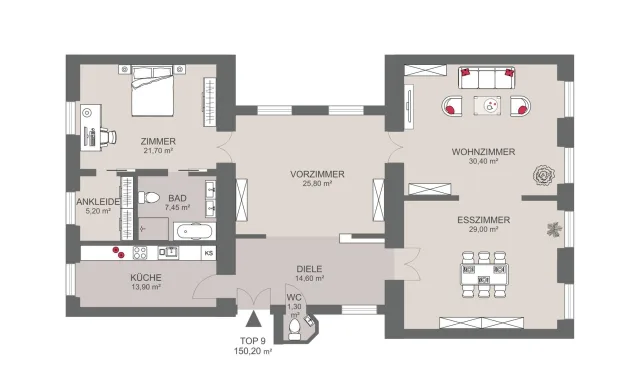 Thumbnail: Exklusive Stadtwohnung in Opernnähe