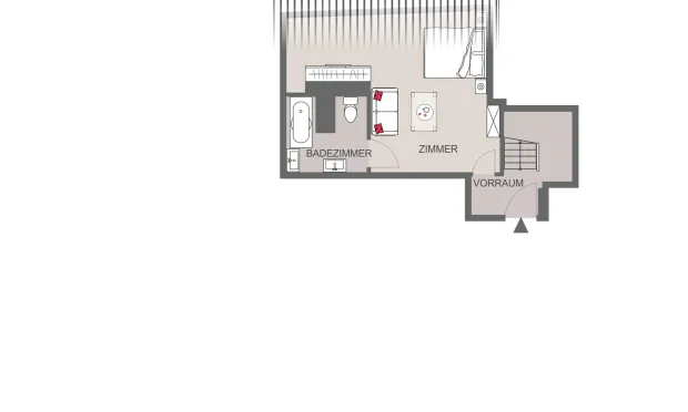 Thumbnail: Dachgeschoss-Maisonette mit 28 m² Terrasse & Parkplatz in 1170 Wien