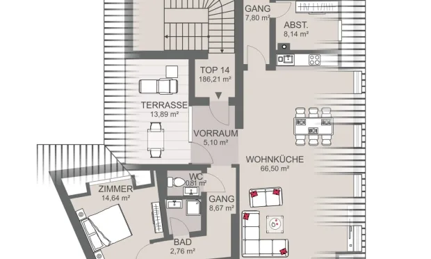 Thumbnail: Toplage Nähe Kutschkermarkt