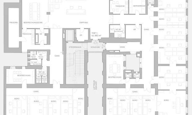 Thumbnail: Stilvolle City-Büros im sanierten Wiener Altbau