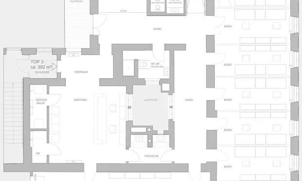 Thumbnail: Stilvolle City-Büros im sanierten Wiener Altbau