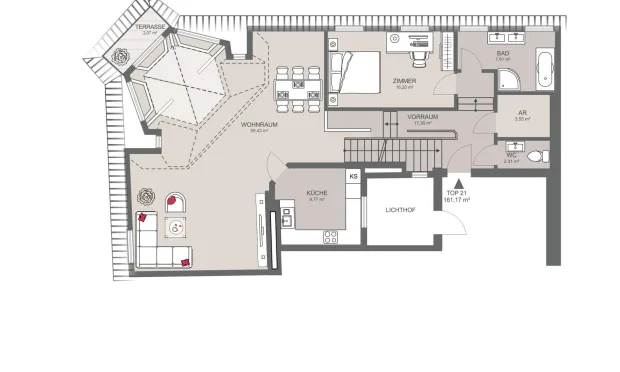Thumbnail: Attic duplex apartment with two terraces