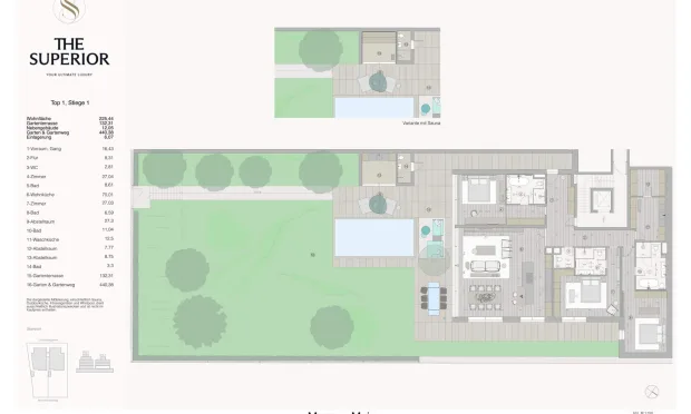 Thumbnail: The Superior: Exklusive Gartenetage mit privatem Pool