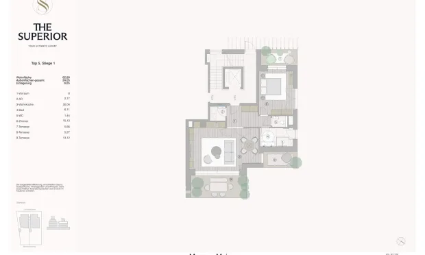 Thumbnail: Charmante 2-Zimmer-Wohnung mit Terrasse im The Superior