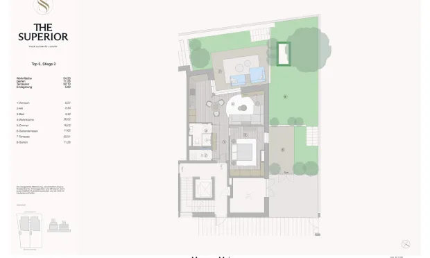 Thumbnail: Neubau 2-Zimmer-Eckwohnung mit eigenem Garten