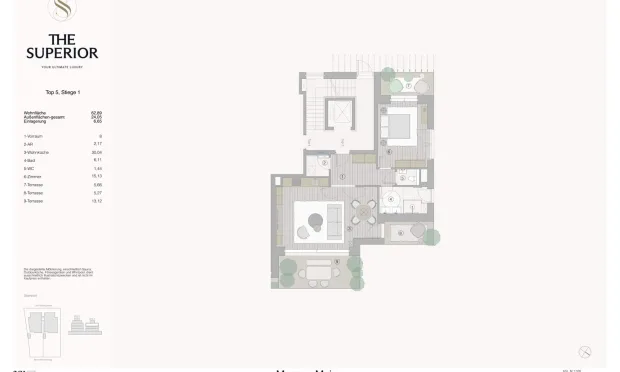 Thumbnail: Charmante 2-Zimmer-Wohnung mit Terrasse im The Superior