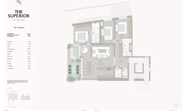 Thumbnail: The Superior: Modern 4-room apartment with balcony and terrace