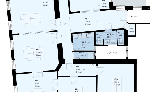 Thumbnail: Arbeiten mit Stil – Großzügiges Altbaubüro in gefragter Citylage