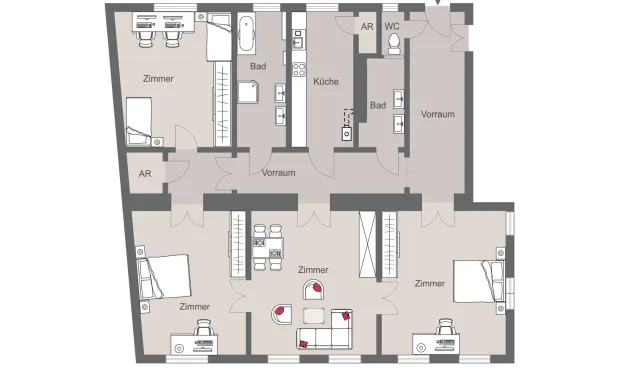 Thumbnail: topsanierter klassischer Altbau 4 Zimmer beim Theresianum