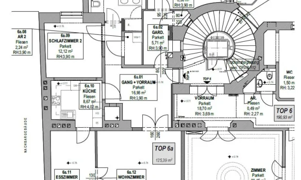 Thumbnail: Palais Löwenthal, klassische Altbauwohnung mit Balkon im 3.Liftstock