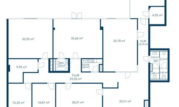 Thumbnail: Repräsentative Gewerbefläche 295m² mit großer Terrasse in Frequenzlage