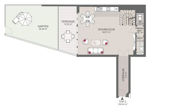 Thumbnail: Gartenmaisonette in ruhiger Lage
