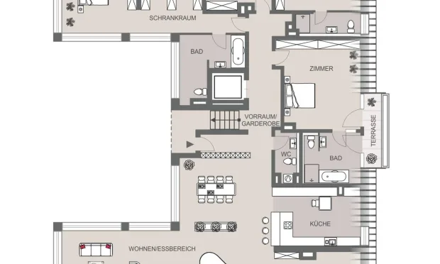 Thumbnail: Penthouse mit historischem Charakter und privatem Dachgarten in Hietzing