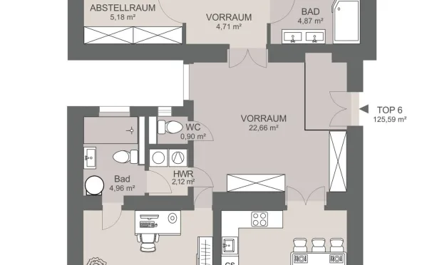 Thumbnail: Erstbezug - topsanierter Altbau in der Sechskrügelgasse